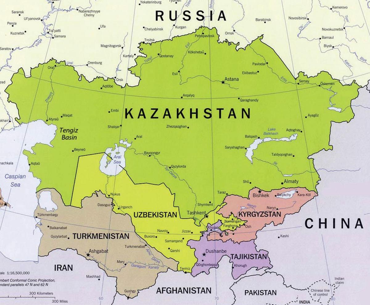 kat jeyografik nan tengiz Kazakhstan