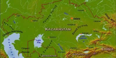 Kat jeyografik nan Kazakhstan fizik