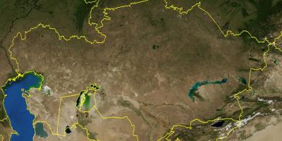 Kat jeyografik nan Kazakhstan topografik