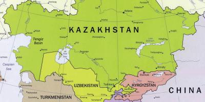Kat jeyografik nan tengiz Kazakhstan